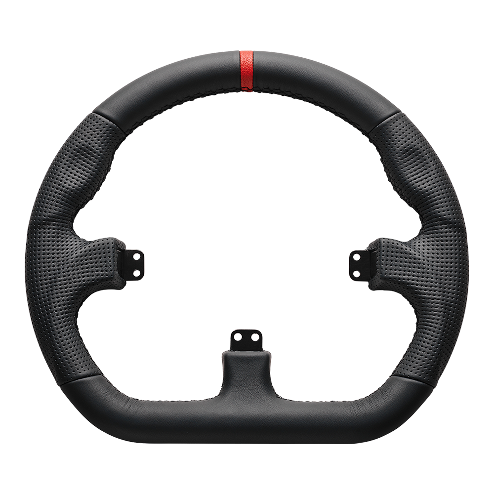 Asetek Closed D Black Leather Rim